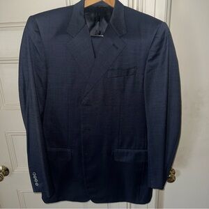 Preowned- Classic Dino Baldini Two Piece Navy Blue Suit 42L Jacket